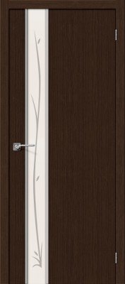 Дверь межкомнатная недорогая Глэйс-1 цвет Венге