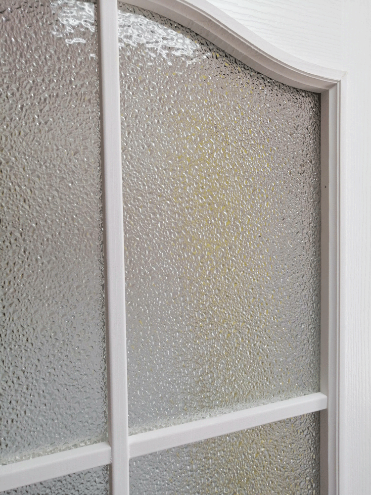 Дверь межкомнатная Палитра Белая со стеклом