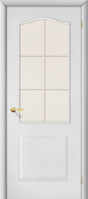 Дверь межкомнатная недорогая Палитра со стеклом цвет Белый