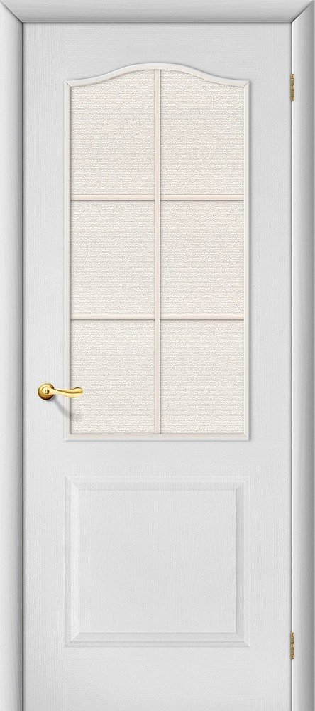 Дверь межкомнатная Палитра Белая со стеклом
