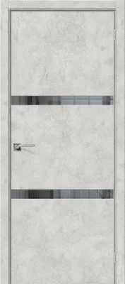 Дверь с алюминиевой кромкой Порта-55 Grey Art