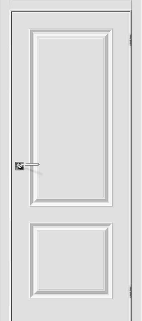 Скинни-12-Белый дверь межкомнатная Винил