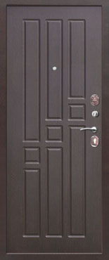 Дверь входная Гарда 8мм Эконом Венге вид изнутри